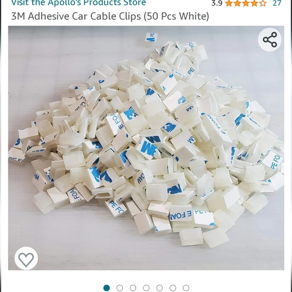 Adhesive cable clips 3m perfect to hang Christmas light or for any cables new